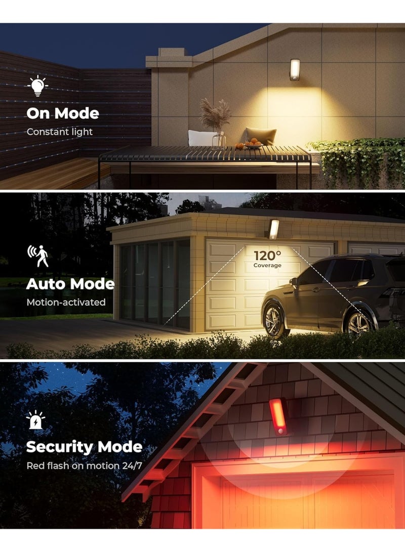 Tobeape LED Motion Sensor Outdoor Lights, 10000mAh Rechargeable Battery Operated Wall Light with 3 Color Temps, IP65 Waterproof Exterior Security Lights with Remote for House, Fence, Patio, Camping - Image 5